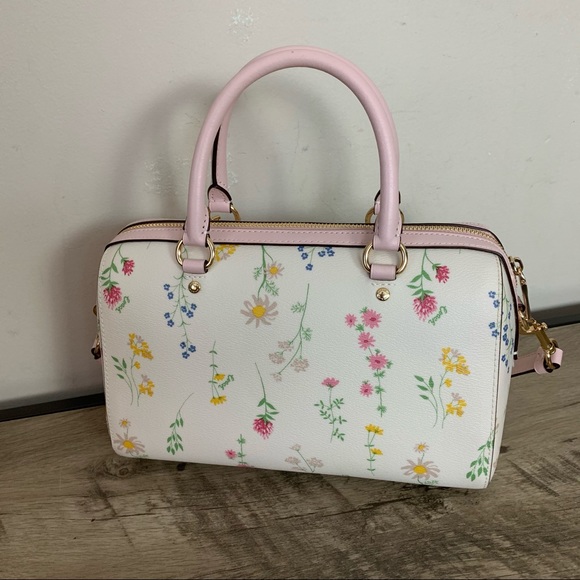 Coach Spaced Wildflower Print Rowan Satchel - Picture 3 of 5